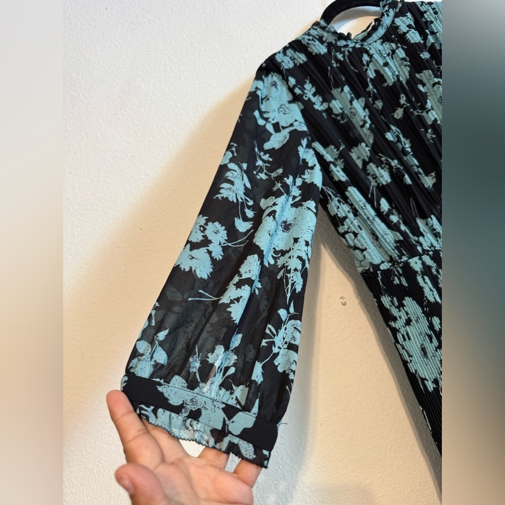 ZARA black and blue  print maxi dress. Small - Picture 8 of 11